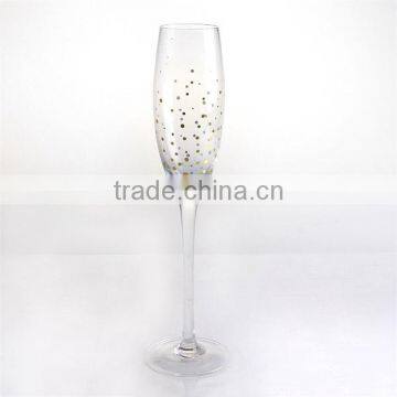 High Quality Wine Glass Set With Gold Decal photo-5