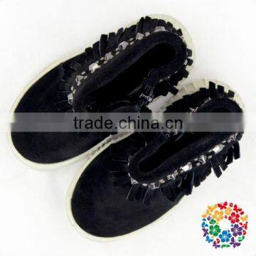 Fancy Grey Suede Tassel Baby Winter Walking Boots photo-4