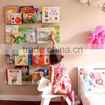 China Facrory Acrylic kindergarten kids movable learning bookshelf