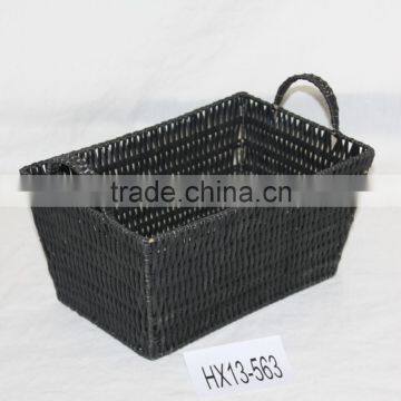 Black PP Pipe Storage Basket With Handle HX13-563