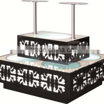 Elegant cosmetics stand display for market/ make up display rack