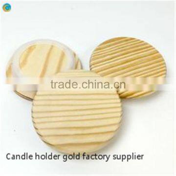 Pine Material Seal Ring Wood Lid Candle Jar Clear Candle Glass photo-5