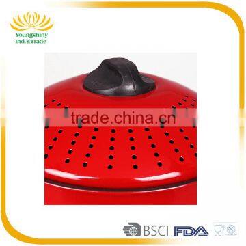 Red Carbon Steel 7PC Strainer Cheap Cookware Set photo-2