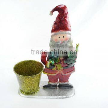 Handicraft iron christmas ornament santas for home decoration