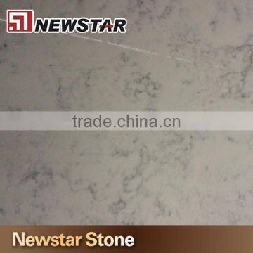 Engineered stone dense marble grey vein white quartz