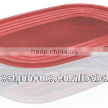 RED LID 4.2L RECTANGULAR PP PLASTIC FOOD CONTAINER
