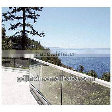 Glass Railing With Slot Channep Pipe And Tempered Glass Panels photo-2