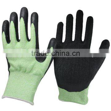 NMSAFETY CE standards latex cut 5 work glove EN388 4544 glove