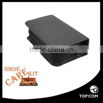 Black Shoe Polish PU Leather Travel Shoe Shine Kits