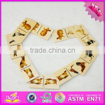 2016 Top Fashion Educational Kids Wooden Domino Set WJ278287