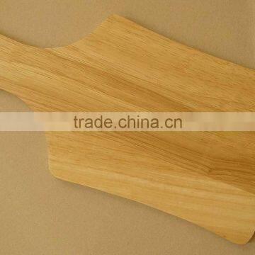 Rubber Wood Cutting Board with handle in Fan-shaped, customized available