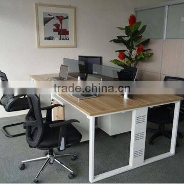 metal cheap office system furniture 4 people office desk with cabinet