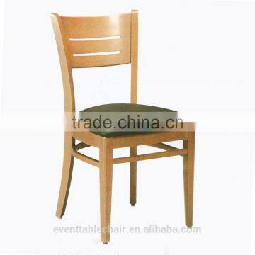 Single Wooden Solid Wood Dining Restaurant Cafe Chairs With PU Cushion photo-6