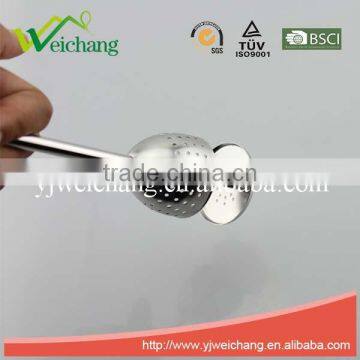 WCE121 Good Quality Stainless Steel Tea Tools Tea Strainer Tea Infuser Long Handle Push-open Style Durable and Rust Resistant photo-3