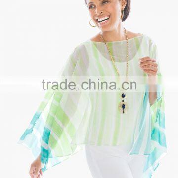 women's new arrived summer sheer chiffon poncho