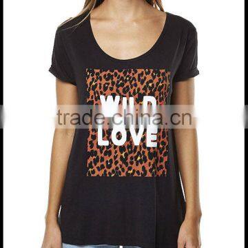 silk screen printed female tshirt