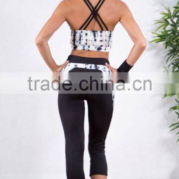 Wholesale Women Sport Bra White Tie Dye Sport Bra For Women HSB6995 photo-4