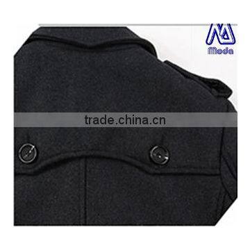Newest Style Men's Woollen Coat Wool Polyester Fabric photo-3