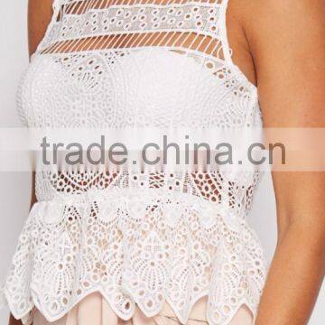 Summer Fashion Clothes Lace Crochet Women Tops Sleeveless Beachwear Sexy Tops photo-6