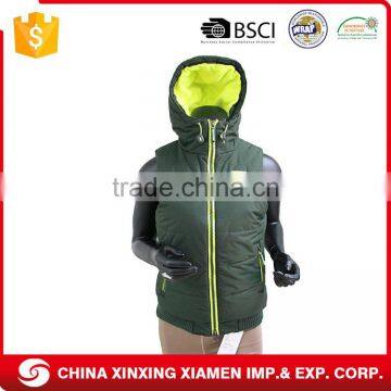 Wholesale Cheap Winter Waistcoat Outdoor Sports Quilted Vest Women With Fashion Hoody