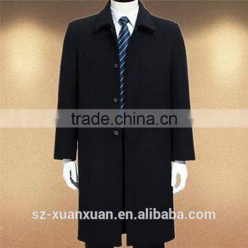 2016 Winter Latest Design Black Woolen Long Business Jacket Down Jacket for Men photo-2