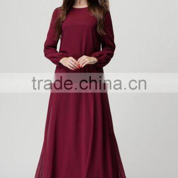 GZY 2015 Comfortable Fabric Loose Chiffon Maxi Dresses Abaya 1 Piece