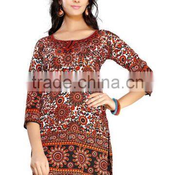 Designer Canvas Crepe Styles Kurtis/jeans Kurti Tops/latest Kurti Designs/ photo-4