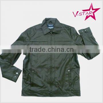 Men Stocklot Pu Jacket Ready Made Pu Jacket