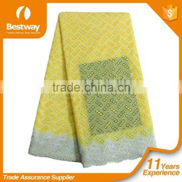 Hot Sale Heavy African Embriodery Swiss Voile Lace SL0411-1 photo-4