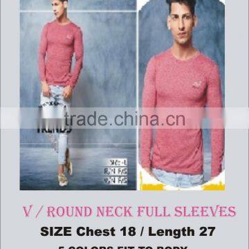 V Neck Body Fit T-Shirts photo-3