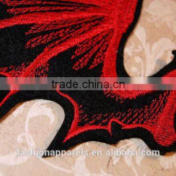 Custom High Quality Embroidered Demon Wings Patch for Clothes Embroidery Patch Made in China Choose Size/color photo-2