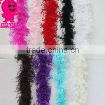 Hot selling flat ostrich feather trims 12inches long ostrich feather for wedding for sale