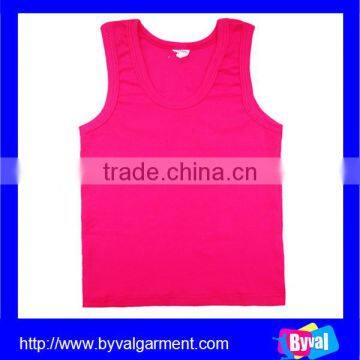 OEM 100%Cotton Tank Top Child/ Blank Crop Tank Top/ Summer Fashion Tank top High Quality