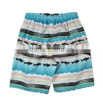 Sea and Dolphin Print Fabric Boy Beach Shorts photo-3
