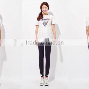 Female Money Navy Blue Knitted Into Joining Together Cultivate One's Morality Leggings photo-4