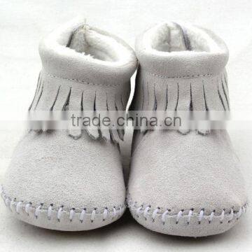 2017 Winter Toddler Shoes Leather Moccasins Boot Outsole for Baby Boot photo-2
