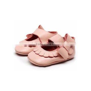 Genuine leather Kids Shoes Leather Bows Baby shoes