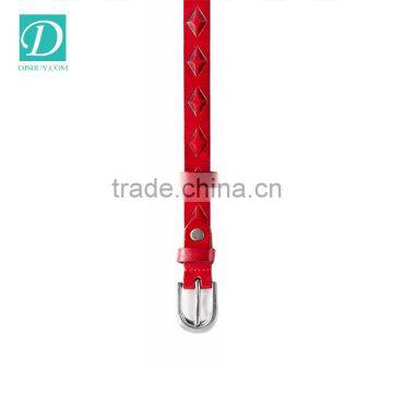 Black Colors Belts for Women Alloy Pin Buckle Genuine Leather Strap Casual Striped Belt photo-5