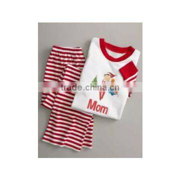 2017 Wholesale Matching Family Pajamas Spirit Embroidery Design Christmass Sleepwear Clothes photo-3
