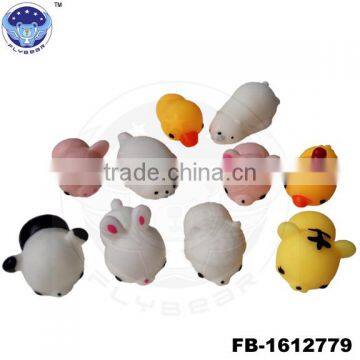 2017 New mini TPR cute animal sticky toys for kid soft animal promotion toys