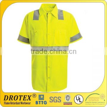 Reflective Uniform Shirt Drotex UPF 50 Short Sleeve Hi-Visibility Work Shirt