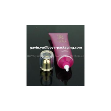 BB Cream cosmetic packaging tube with acrylic top cap