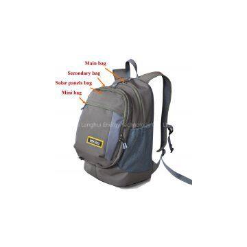 Solar Energy Product Backpack With Solar Panel Charger for IPhone Etc. 44-0 photo-2