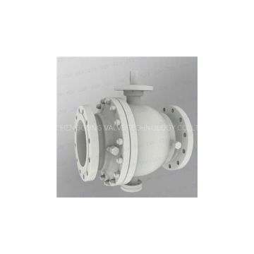 Cast Steel Side Entry Two Piece Trunnion Mounted Flange End Ball Valve With Gear Pneumatic Electrical Actuator