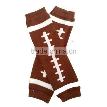 Kids football brown leg warmers in stock