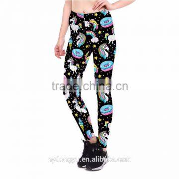 unicorn horse yoga jogging legging /morning xg blue brown rose plus size high waist athletic high waist yoga pants