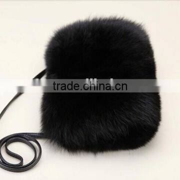 YR785C New Fashion Design Red Fox Fur Cuffs Hand Warmer Genuine Fur Sleeve Muff