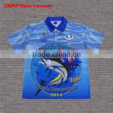 Custom sublimation tournament fishing jerseys for club