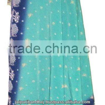 Rajasthani Women Beach Silk Saree Wrap Skirt For Women