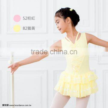 Hot sale front gather ribbon ballet costume child tutu